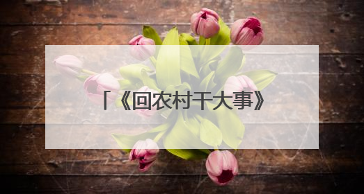 《回农村干大事》6月1日全国上映
