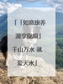 「如意康养 漫享陇原」千山万水 就爱天水