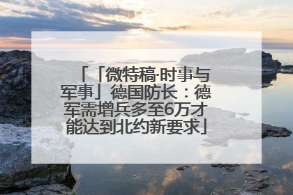 「微特稿·时事与军事」德国防长：德军需增兵多至6万才能达到北约新要求