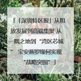 「深圳特区报」从粗放发展到高端集聚 从一隅之地到“湾区芯城” 宝安燕罗缘何实现“战略突围”