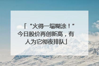 “火得一塌糊涂！”今日股价再创新高，有人为它彻夜排队