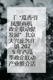 “瓜香引凤聚商机 政企联动促发展”北京大兴庞各庄镇 2025 年西瓜季政企联动产业推介活动圆满举行