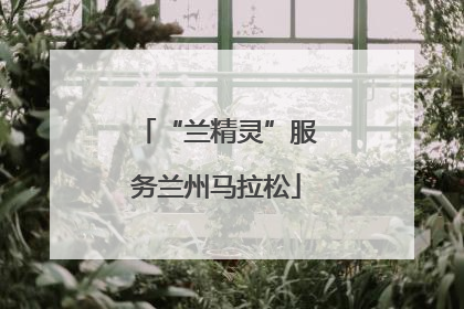 “兰精灵”服务兰州马拉松