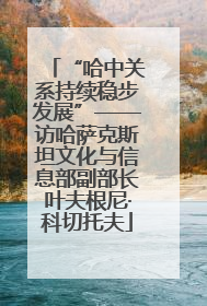 “哈中关系持续稳步发展”——访哈萨克斯坦文化与信息部副部长叶夫根尼·科切托夫