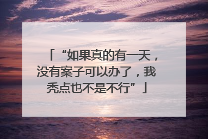 “如果真的有一天，没有案子可以办了，我秃点也不是不行”