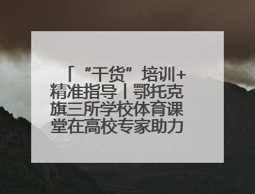 “干货”培训+精准指导丨鄂托克旗三所学校体育课堂在高校专家助力下“提质增效”