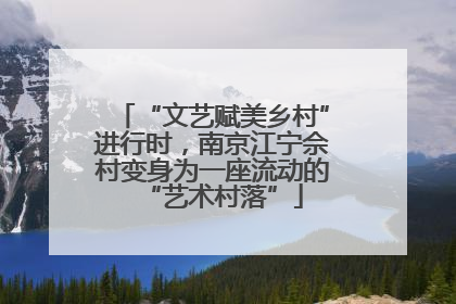 “文艺赋美乡村”进行时，南京江宁佘村变身为一座流动的“艺术村落”