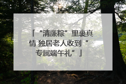 “清廉粽”里裹真情 独居老人收到“专属端午礼”