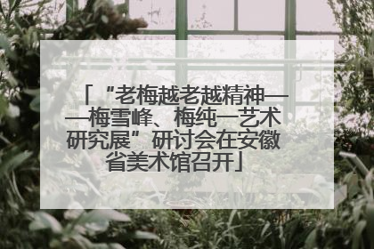 “老梅越老越精神——梅雪峰、梅纯一艺术研究展”研讨会在安徽省美术馆召开