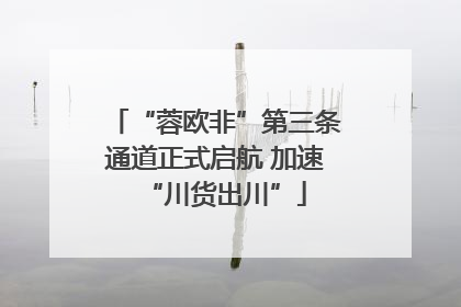 “蓉欧非”第三条通道正式启航 加速“川货出川”