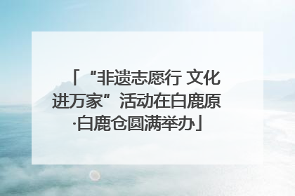 “非遗志愿行 文化进万家”活动在白鹿原·白鹿仓圆满举办