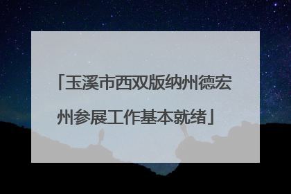 玉溪市西双版纳州德宏州参展工作基本就绪