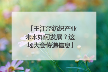 王江泾纺织产业未来如何发展？这场大会传递信息