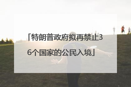 特朗普政府拟再禁止36个国家的公民入境