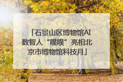 石景山区博物馆AI数智人“噗噗”亮相北京市博物馆科技月
