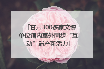 甘肃300多家文博单位馆内室外同步“互动”遗产新活力