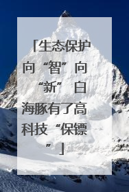 生态保护向“智”向“新” 白海豚有了高科技“保镖”