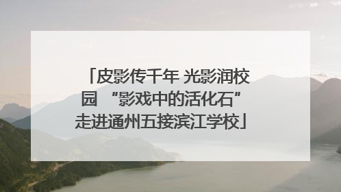 皮影传千年 光影润校园 “影戏中的活化石”走进通州五接滨江学校