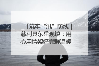 筑牢“汛”防线｜慈利县东岳观镇：用心用情架好党群温暖悠长的“连心桥”