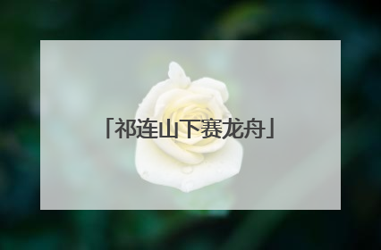 祁连山下赛龙舟