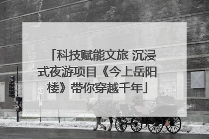 科技赋能文旅 沉浸式夜游项目《今上岳阳楼》带你穿越千年