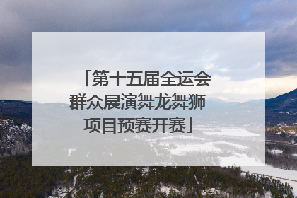 第十五届全运会群众展演舞龙舞狮项目预赛开赛