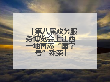 第八届政务服务博览会上江西一地再添“国字号”殊荣