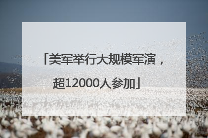 美军举行大规模军演，超12000人参加