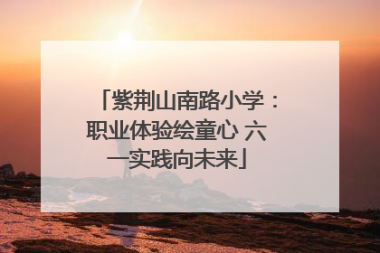 紫荆山南路小学：职业体验绘童心 六一实践向未来