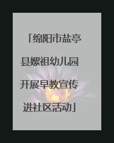 绵阳市盐亭县嫘祖幼儿园开展早教宣传进社区活动