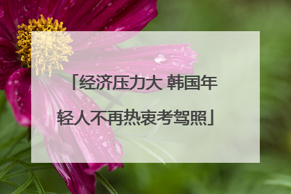 经济压力大 韩国年轻人不再热衷考驾照