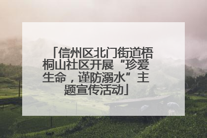 信州区北门街道梧桐山社区开展“珍爱生命，谨防溺水”主题宣传活动
