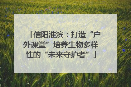 信阳淮滨：打造“户外课堂”培养生物多样性的“未来守护者”
