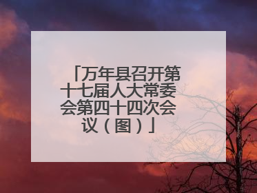 万年县召开第十七届人大常委会第四十四次会议（图）