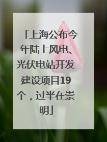 上海公布今年陆上风电、光伏电站开发建设项目19个，过半在崇明