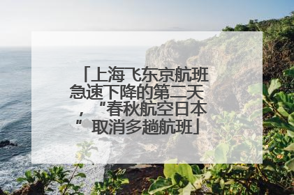 上海飞东京航班急速下降的第二天，“春秋航空日本”取消多趟航班
