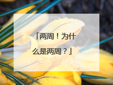 两周！为什么是两周？