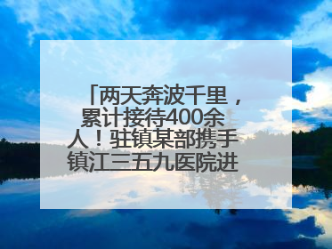 两天奔波千里，累计接待400余人！驻镇某部携手镇江三五九医院进村开展健康帮扶