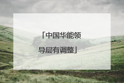 中国华能领导层有调整
