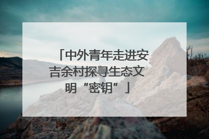 中外青年走进安吉余村探寻生态文明“密钥”