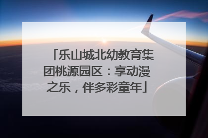 乐山城北幼教育集团桃源园区：享动漫之乐，伴多彩童年