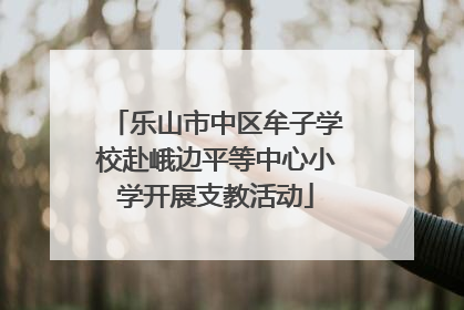 乐山市中区牟子学校赴峨边平等中心小学开展支教活动