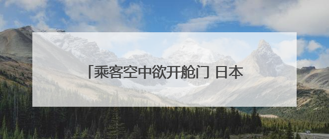 乘客空中欲开舱门 日本飞往美国航班被迫改道
