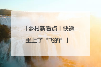 乡村新看点丨快递坐上了“飞的”