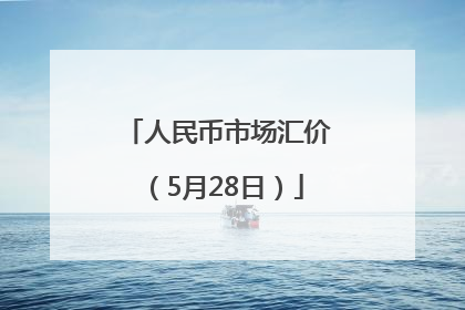 人民币市场汇价（5月28日）