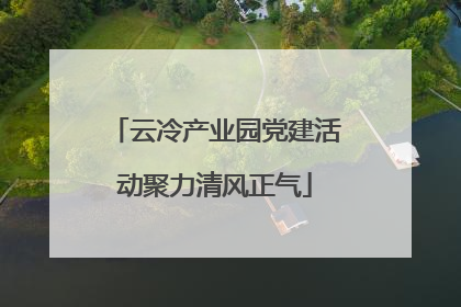 云冷产业园党建活动聚力清风正气