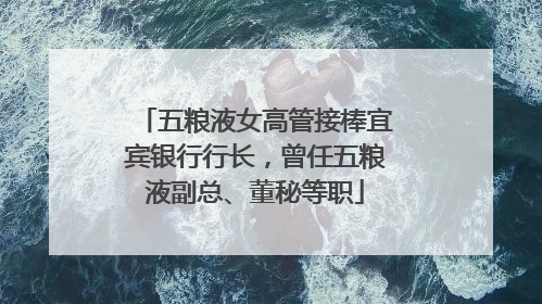 五粮液女高管接棒宜宾银行行长，曾任五粮液副总、董秘等职