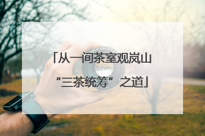 从一间茶室观岚山“三茶统筹”之道