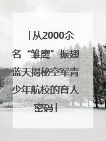 从2000余名“雏鹰”振翅蓝天揭秘空军青少年航校的育人密码