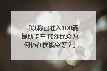 以称已准入100辆援助卡车 加沙民众为何仍在挨饿空等？